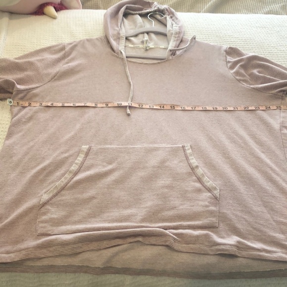 Reebok 1X Hoodie GUC Plum Pinstripe 3/4 sleeve - Picture 1 of 6